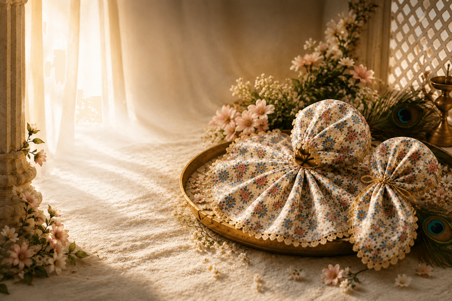 Coordinated floral shringar